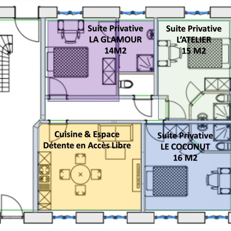 Le convivial, appartement Centre ville Mulhouse - Apartment mit 3 Schlafzimmern - 36