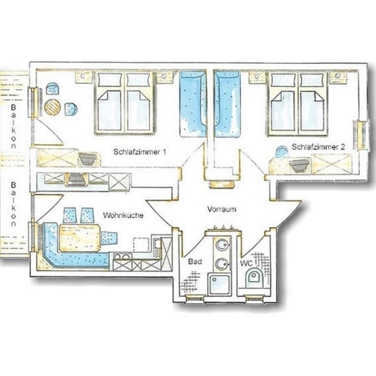 Haus Meissnitzer - Apartment mit 2 Schlafzimmern und Balkon - 7