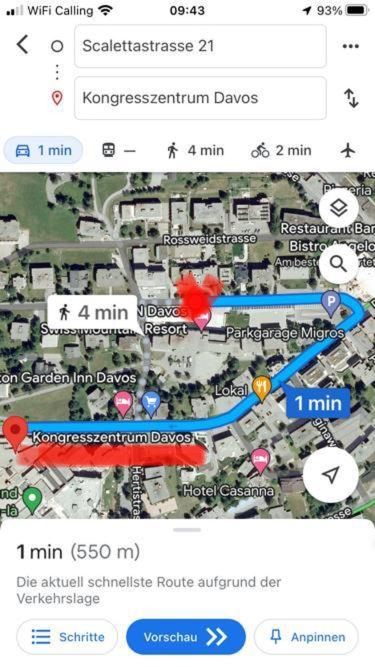 WEF 2027 Ferienwohnung, 3 Minuten Fussweg zum Kongresshaus, geeignet für 2 Personen - Apartment mit Balkon - 22
