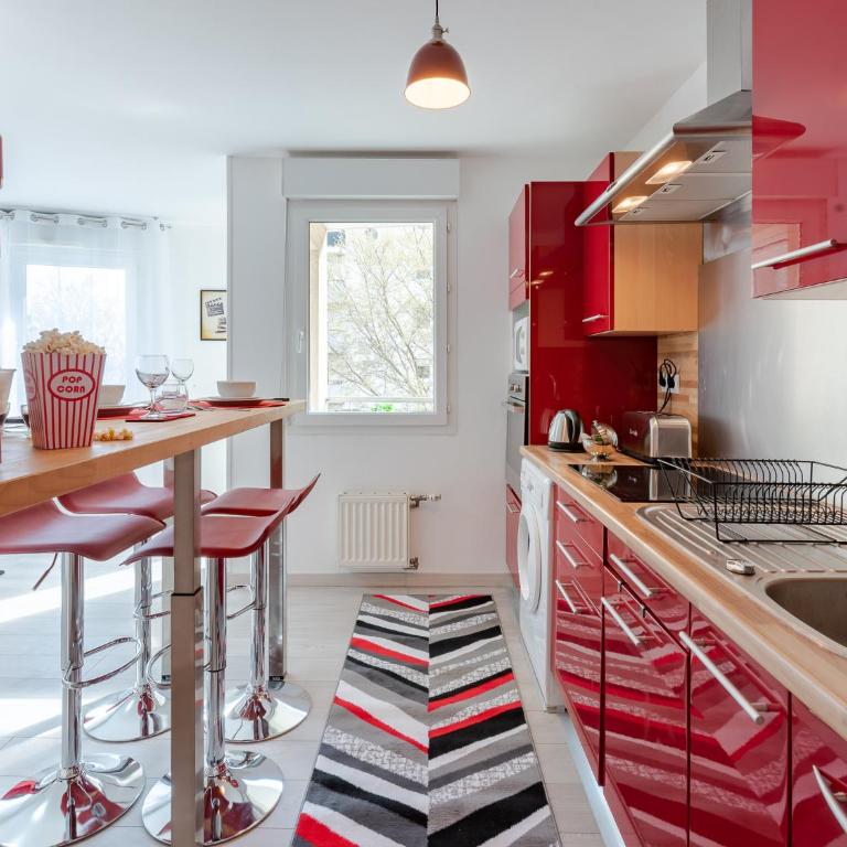 LE STELLA - HYPERCENTRE GARAGE GRATUIT WiFi NETFLIX AMAZON PRIME PROCHE PARC TETE D'OR - Appartement 1 Chambre - 4