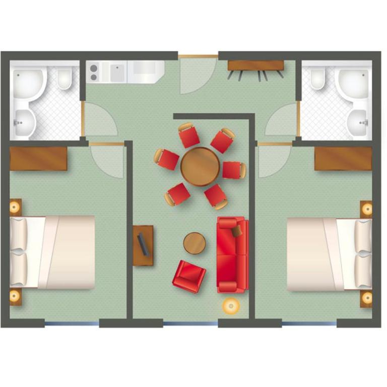Apart-Hotel Filomena - Apartment mit 2 Schlafzimmern - 2
