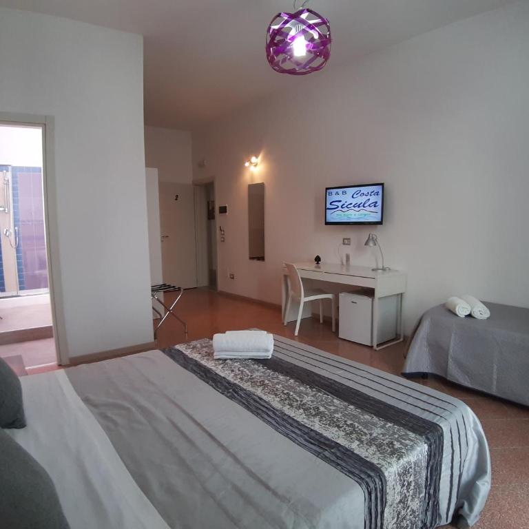 B&B Costa Sicula - Camera Familiare con Vista Mare Laterale - 3