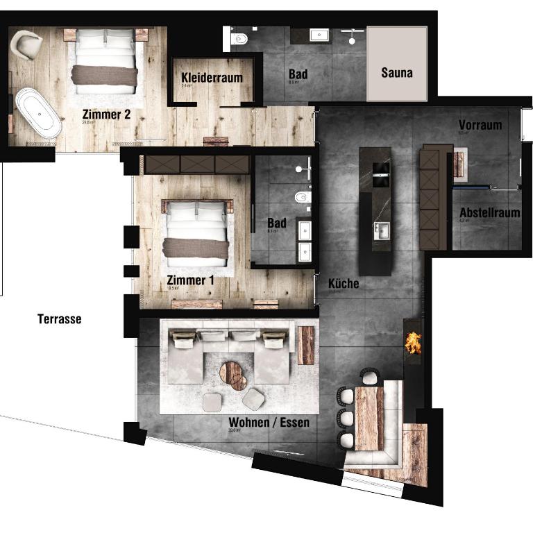 LUVA Resorts Kappl - Chalet K - Apartment mit 2 Schlafzimmern - 24