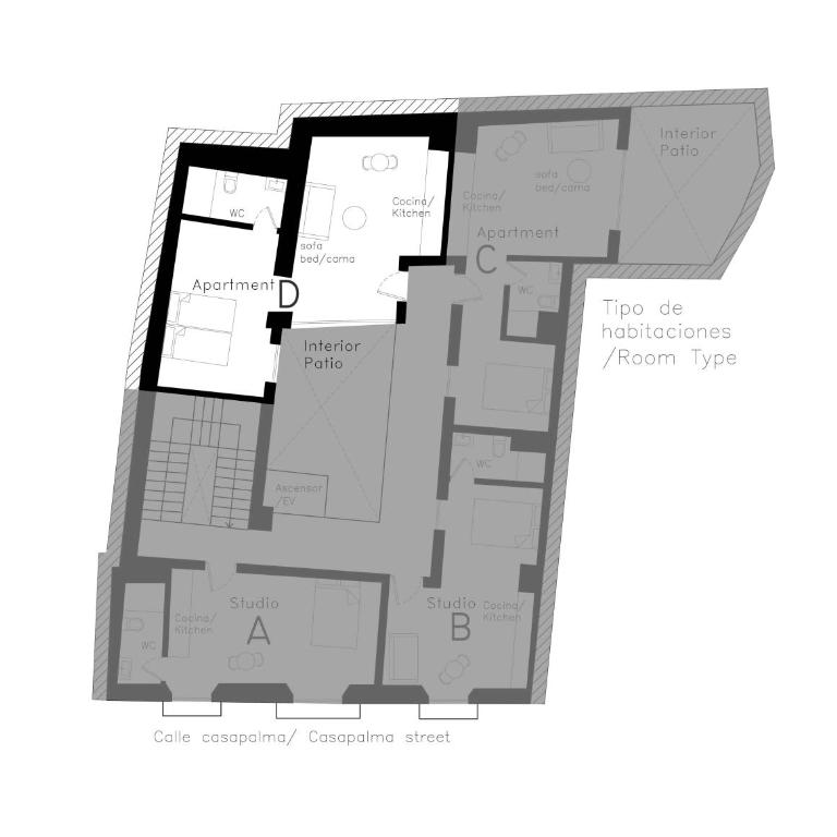 Apartamentos Casapalma Centro Histórico - Apartamento Interior de 1 dormitorio - 17