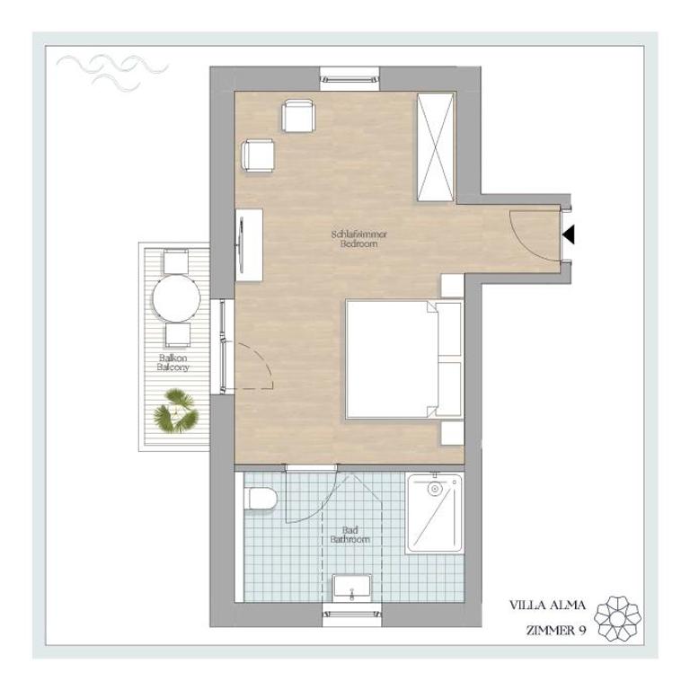 Villa Alma - a lakeside Boutique Hotel - Junior Suite mit Balkon - 7