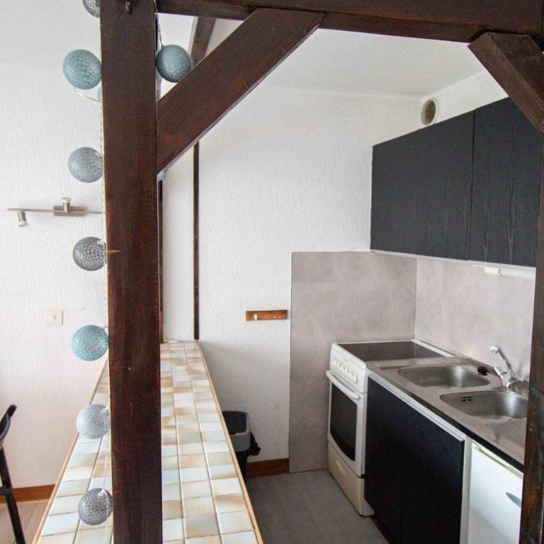 Relai S11 Grand et lumineux studio avec coin montagne 4-6 pers, WIFI, 30m des pistes, grand balcon, DRAPS NON COMPRIS - Studio - Vue sur Montagne - 5