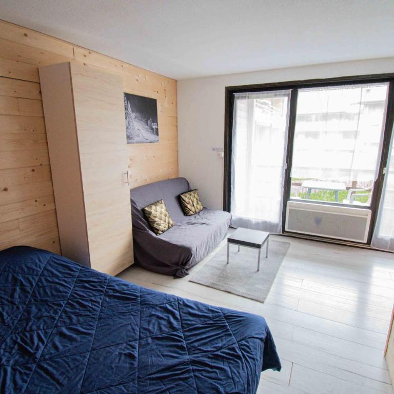 Relai S11 Grand et lumineux studio avec coin montagne 4-6 pers, WIFI, 30m des pistes, grand balcon, DRAPS NON COMPRIS - Studio - Vue sur Montagne - 4