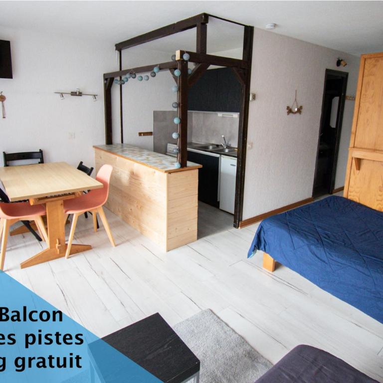 Relai S11 Grand et lumineux studio avec coin montagne 4-6 pers, WIFI, 30m des pistes, grand balcon, DRAPS NON COMPRIS - Studio - Vue sur Montagne - 2