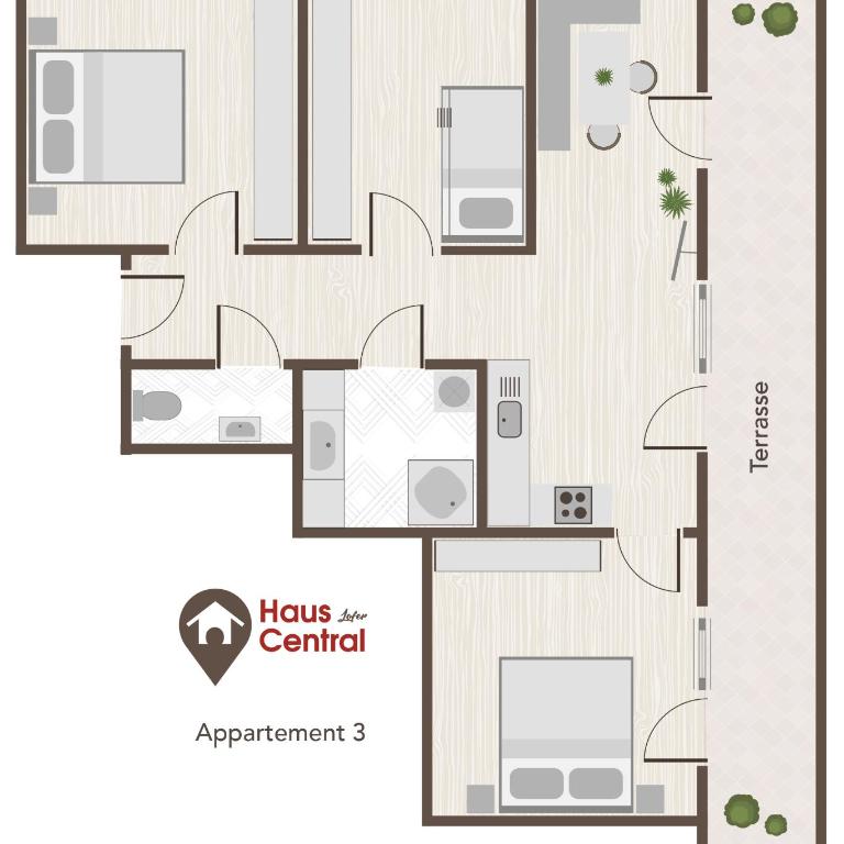 Haus Central Lofer - Apartment mit Terrasse - 4