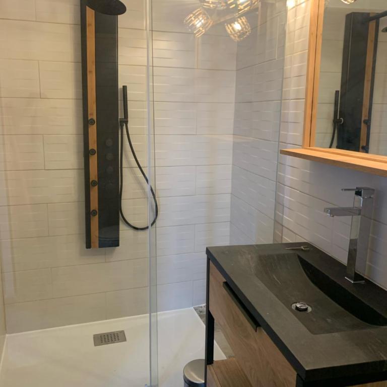 Les dahlias appartement 4 personnes Jacuzzi Barbecue Jardin arboré Climatisé - Appartement - 11