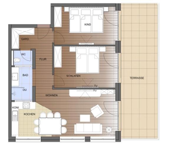 Wagner's Aparthotel - Apartment mit 2 Schlafzimmern - 8