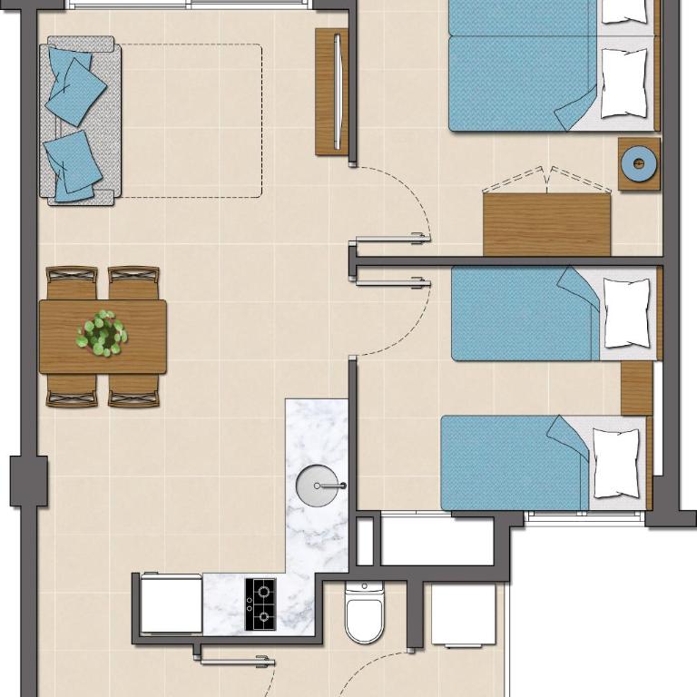Apartaments Tropic - Apartamento de 2 dormitorios - Borodin con vistas a la calle (3 a 4 adultos) - 13
