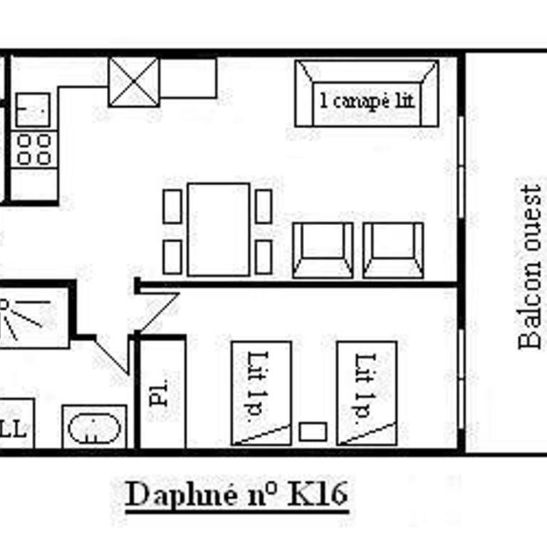 Appartement 2 pièces avec balcon, animaux admis - Méribel - FR-1-180-83 - Appartement (4 Adultes) - 8