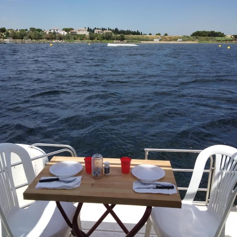 Bateau 6 personnes sans permis terrasse à quai ou Supplément Navigation - Mobilheim - 2