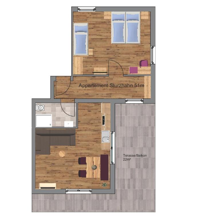 Appartements Kolb - Apartment mit 1 Schlafzimmer - 9