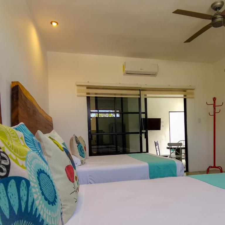 Les Suites Calle 2 by Galian - 350m from ADO bus terminal - Habitación Deluxe con 2 camas grandes - 10