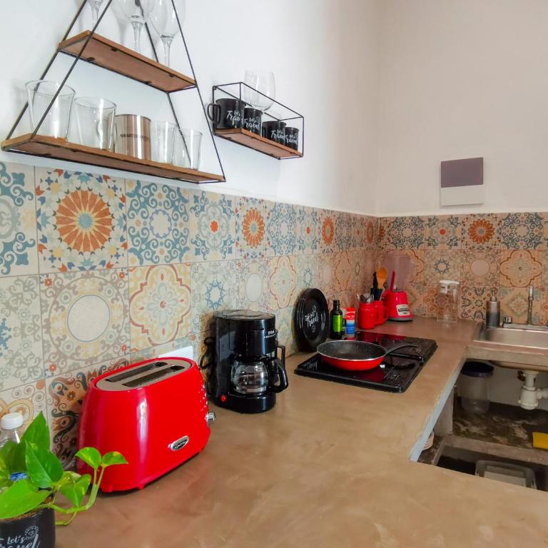 Les Suites Calle 2 by Galian - 350m from ADO bus terminal - Habitación Deluxe con 2 camas grandes - 1