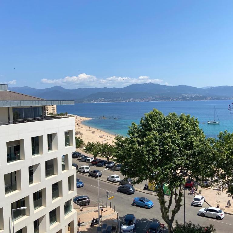 Ajaccio magnifique T2 37m2 centre ville vue mer au bord de la plage Neuf 4 couchages balcon parking privé fermé Clim wifi - Apartment mit 1 Schlafzimmer - 17