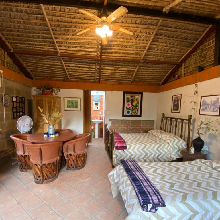 Jardín Quinta Las Fuentes Cabañas, Valsequillo. PUEBLA - Casa con 1 dormitorio - 5