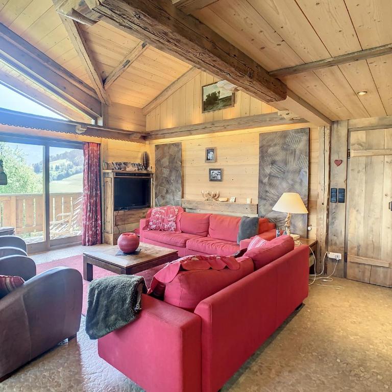 Chalet 6 pièces à Combloux avec cheminée et parking - Appartement 5 Chambres - 7