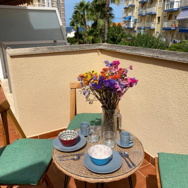 1ªLínea-50m de playa-Reformado-BBQ privada-Vistas al mar-3 terrazas - Apartamento con terraza - 12