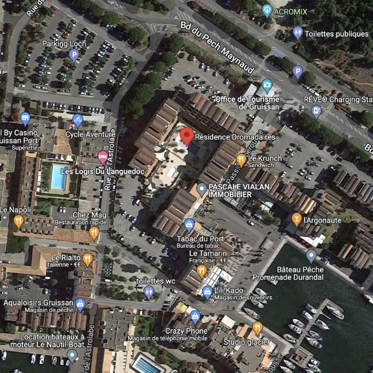 Gruissan-Port-T3-2chambres-5pers-43m2-Parking-Clim-Piscine-Valerie - Appartement 2 Chambres - 5