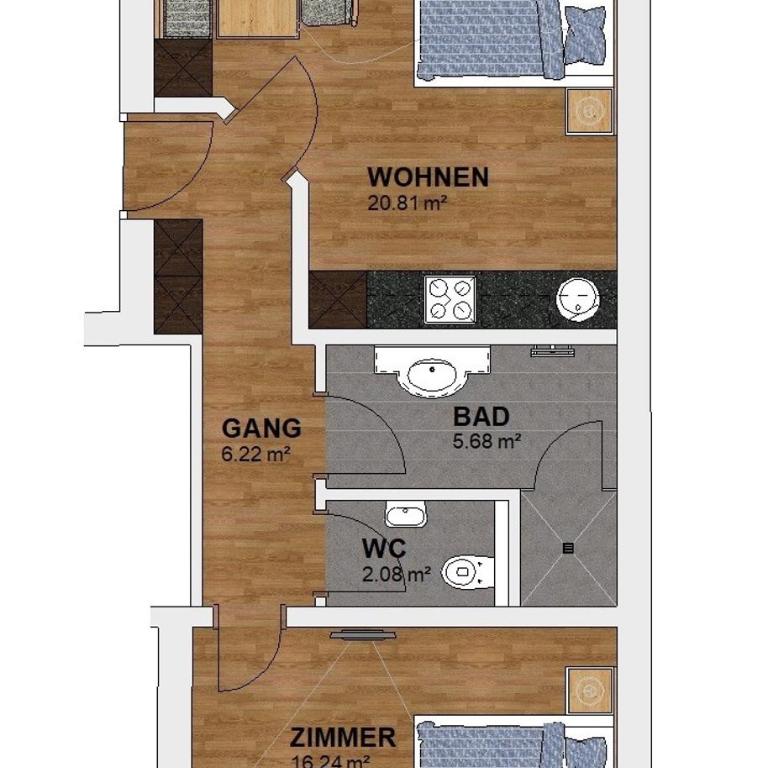 Haus Tanja - Apartment B mit 1 Schlafzimmer - Untergeschoss - 3