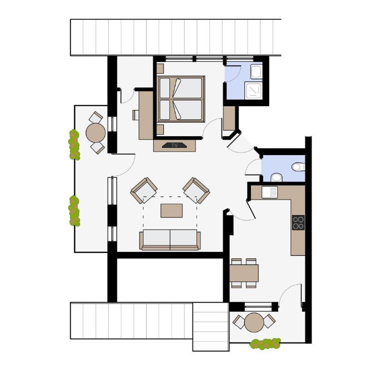 Ferienwohnung Brunnäcker - Apartment mit 1 Schlafzimmer - 6
