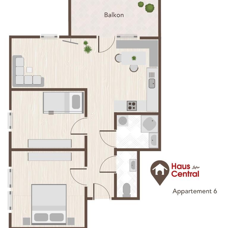 Haus Central Lofer - Apartment mit Balkon - 4