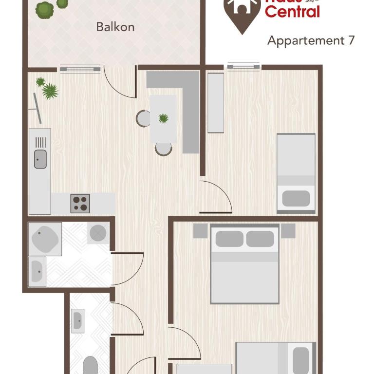 Haus Central Lofer - Apartment mit Balkon - 4