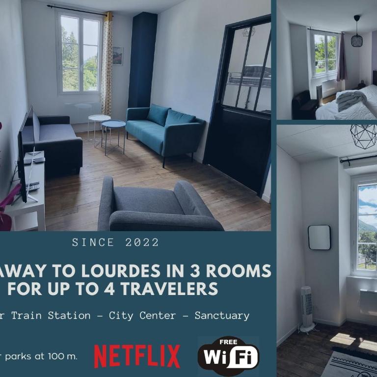 Escapade à Lourdes dans T2 Bis proche Gare et Centre ville - Two-Bedroom Apartment - 20