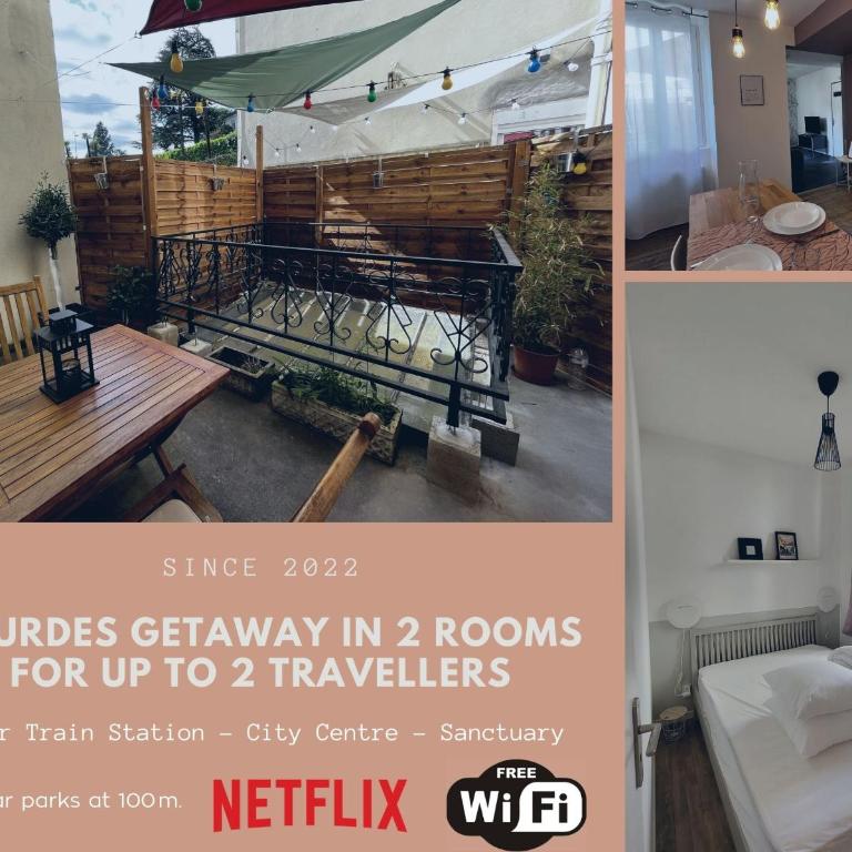 Escapade à Lourdes dans beau T2 avec terrasse - Proche Gare et Centre ville - Appartement 1 Chambre - 9