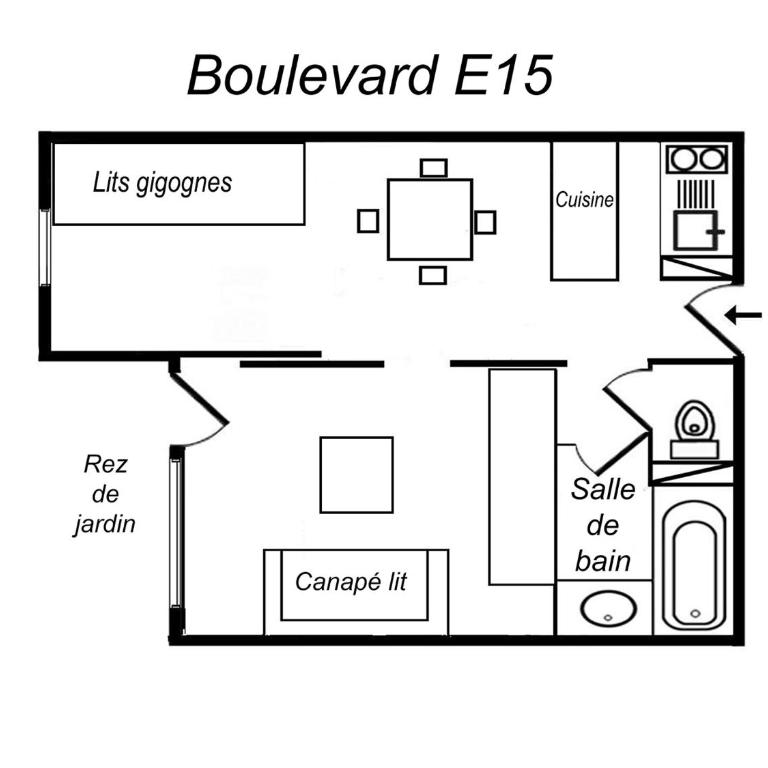 Studio divisible skis aux pieds, animaux admis - FR-1-182-194 - Studio - 2