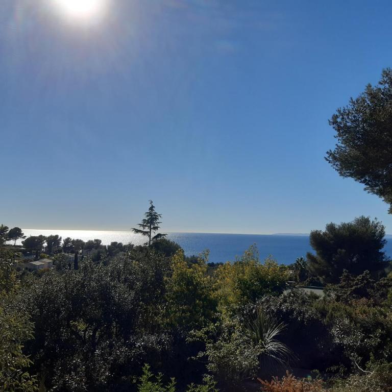 VILLA ANADINE - Aiguebonne BOULOURIS - PLEINE VUE MER - À 5 minutes à pied de la plage - Climatisée - Villa 3 Chambres - 66