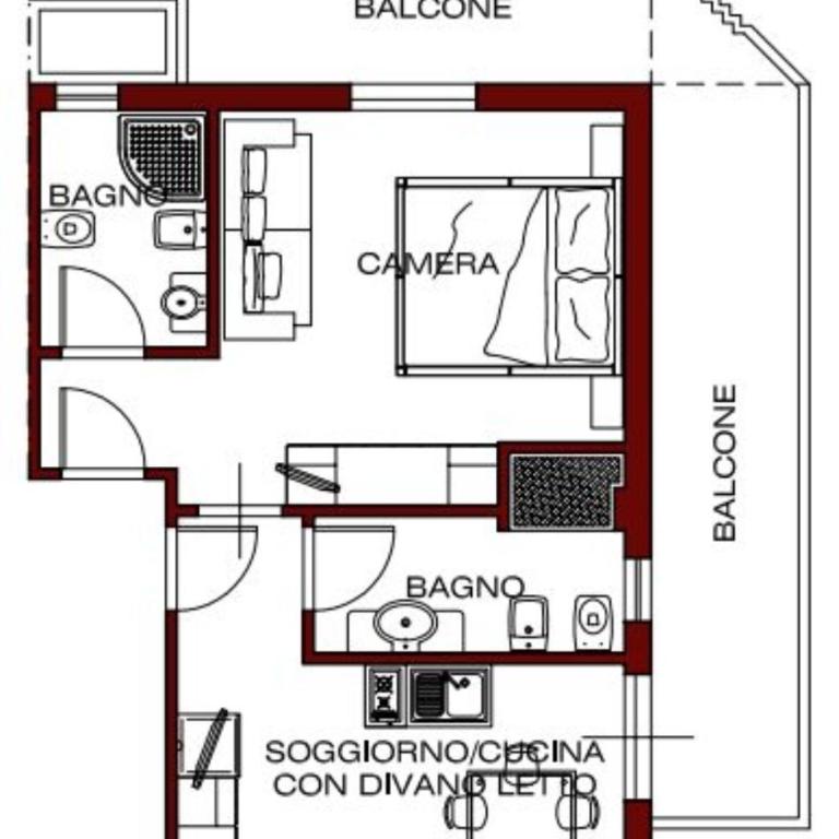 Residence Thea & Resort Spa - Ampio Appartamento con 1 Camera da Letto (6 Adulti) - 4