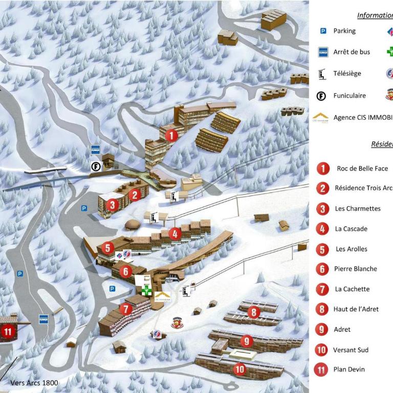 Confortable 2 pièces pour 7 au pied des remontées aux Arcs 1600 - FR-1-411-708 - Appartement (7 Adultes) - 3