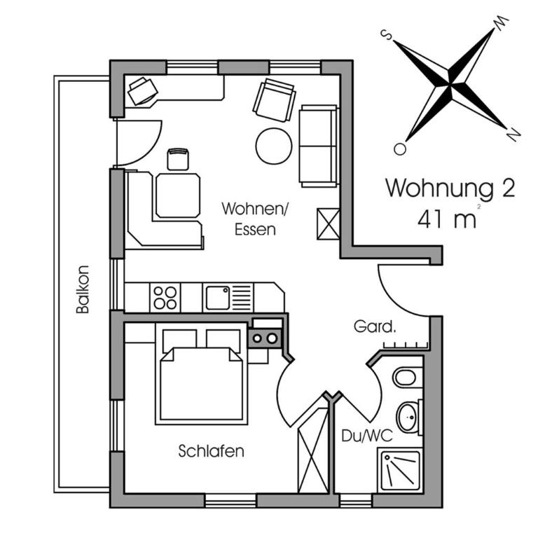 Ferienwohnungen Beim Hausbacher - Apartment mit 1 Schlafzimmer - 7