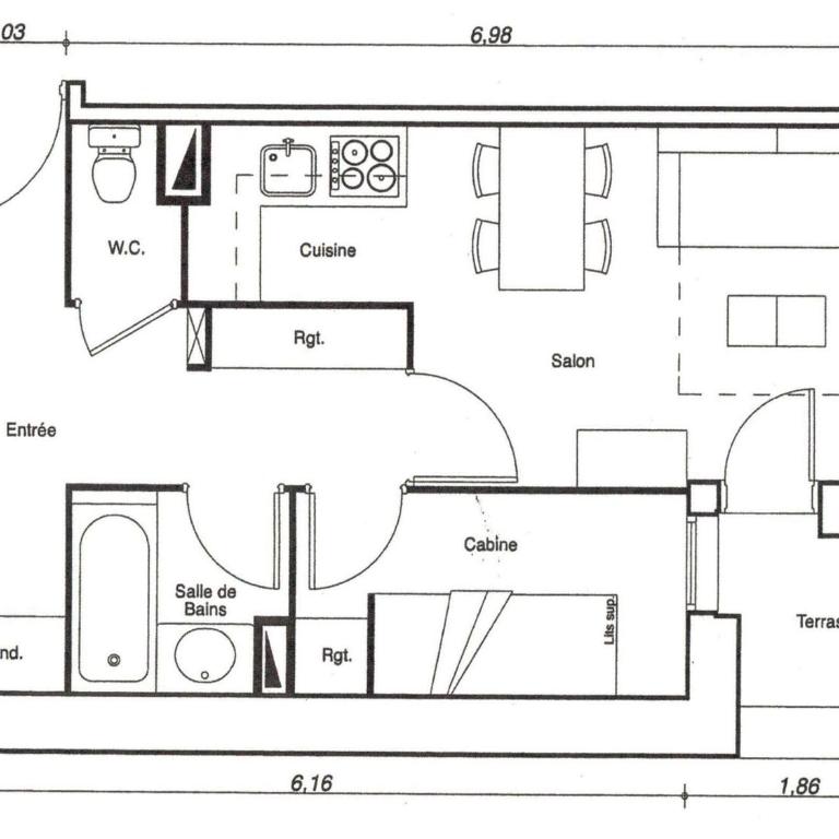 Studio-cabine à Belle Plagne, proche pistes, pour 4 pers - FR-1-455-198 - Monolocale - 7