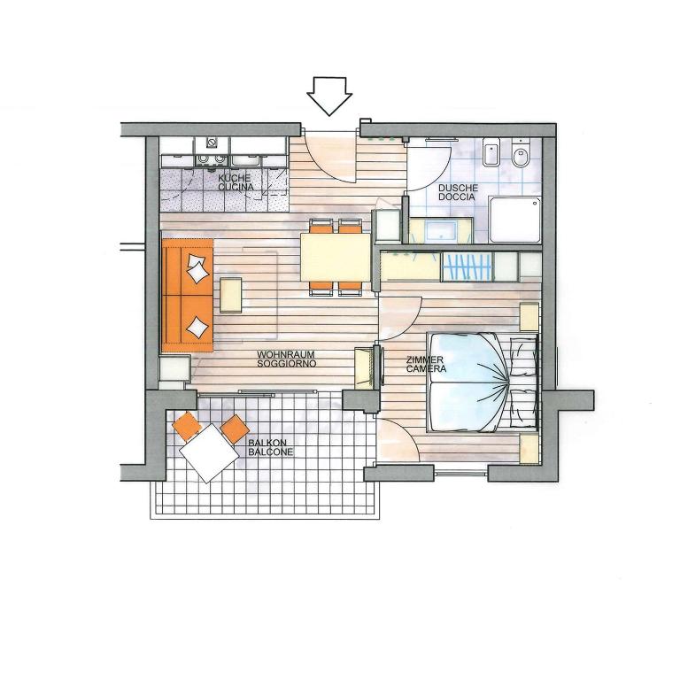 Residence Pitzinger - Appartamento con Balcone - 5