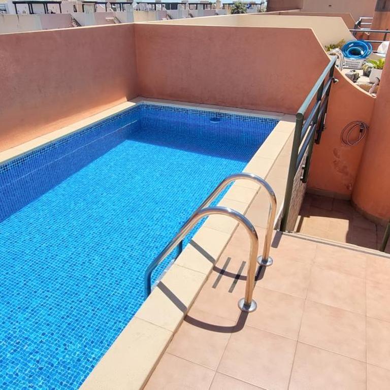 Apartamentos Paraíso Vera Playa, Ed Palmerston, Atico B a pie de Playa, piscina privada en solárium, WI-FI - Apartamento Ático - 7