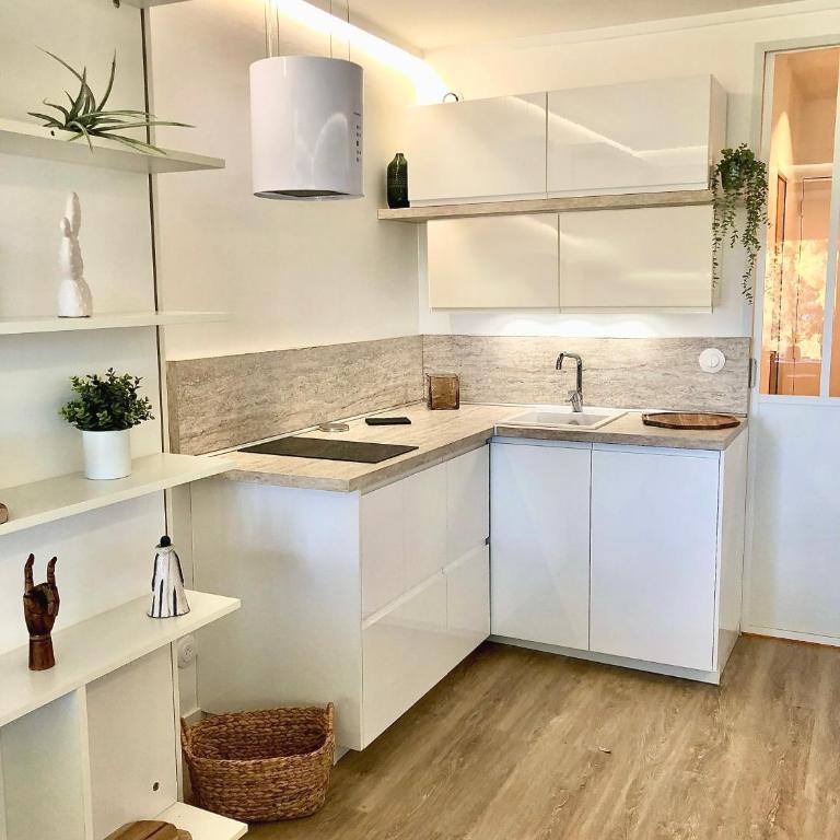 Charme & Calme-TAMARIS- Studio Vue mer - Piscine - Le Petit Olivier sur Mer - Appartement 1 Chambre - 3
