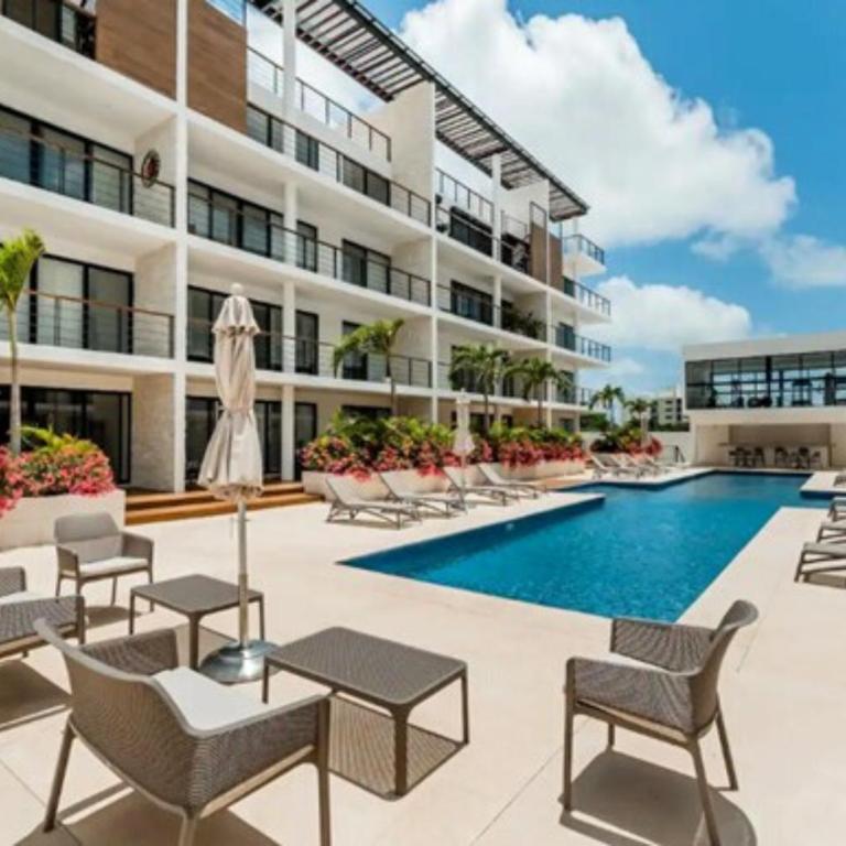 Apartamento Vacacional en Cancún con Piscina - Two-Bedroom Apartment - 4