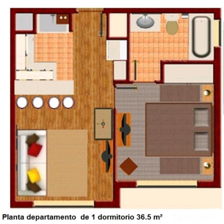 Departamento Acogedor Parque Suizo 800 Pucon - Apartamento Estándar - 4