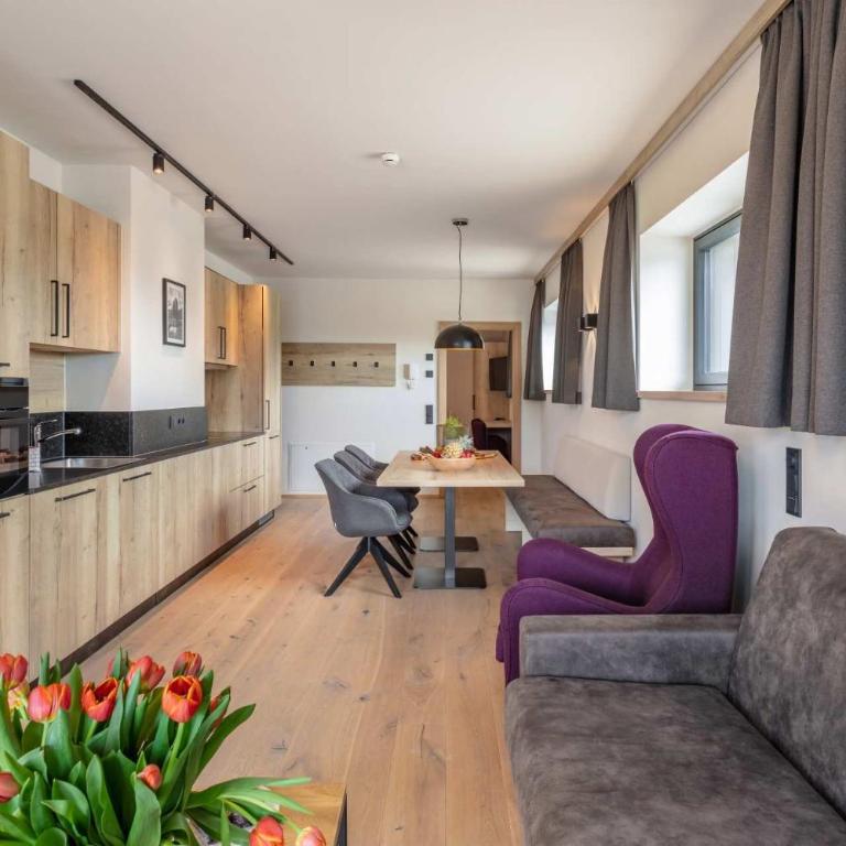 Emma Deluxe Aparthotel, Aircondition, ganzjährig beheizter Außenpool & Skibus direkt vor der Tür - Apartment mit 1 Schlafzimmer - 1