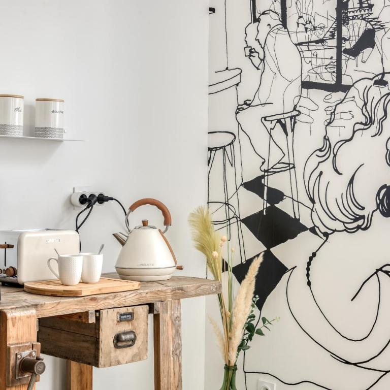 Les Gîtes de Laure - L'Or Blanc, Appartement avec Vue sur le Chateau, Climatisation, à 160 m de la Cité Médiévale - Apartment mit 2 Schlafzimmern - 4