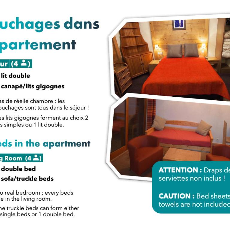 RisoulSki Antarès - Piscine et Sauna - Studio 406 - 2 à 4 Personnes - 4e Étage - 30 m² - Vue sur Rue - 10