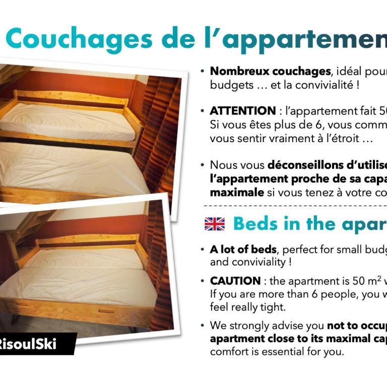 RisoulSki Antarès - Piscine et Sauna - Duplex 507 - 6 à 10 Personnes - 5e Étage - 50 m² - 2 Chambres - Vue sur Montagne - 21