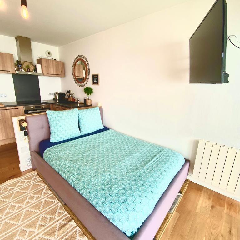 - L'IROIZH - CONCARNEAU - VUE MER PANORAMIQUE - STUDIO STANDING PLAGE DES SABLES BLANCS - PARKING - DRAPS & SERVIETTES INCLUS - NEAR THALASSOTHERAPY - Wifi - - Apartment mit 1 Schlafzimmer - 8
