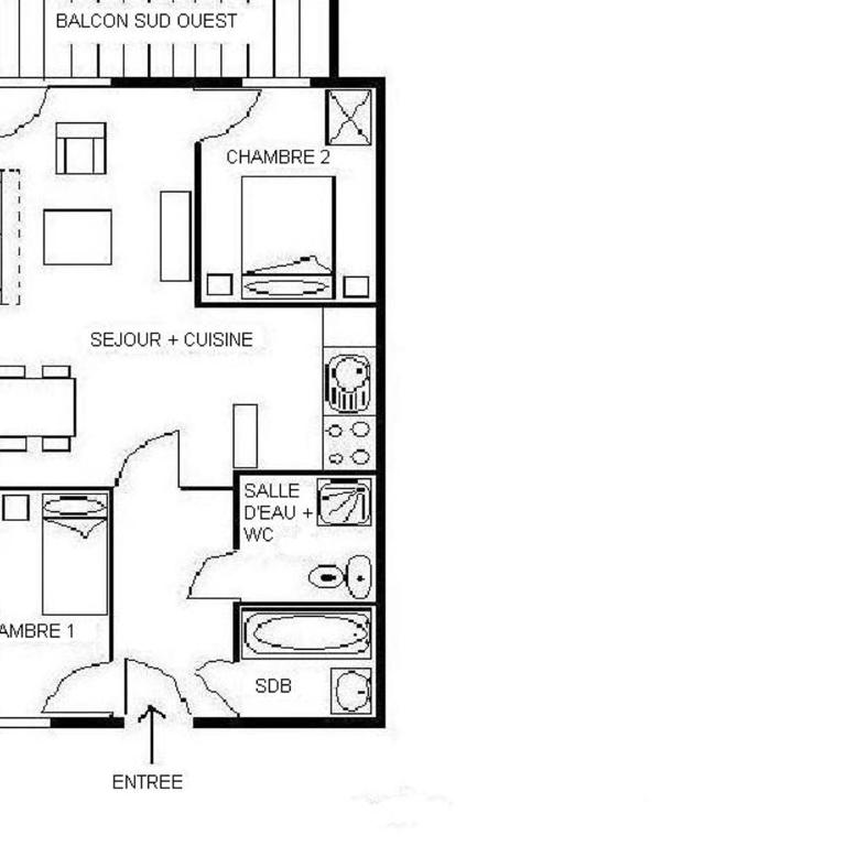 Appartement spacieux 3 pièces, proche pistes, balcon, sauna, hammam, WIFI - FR-1-344-758 - Appartement - 12