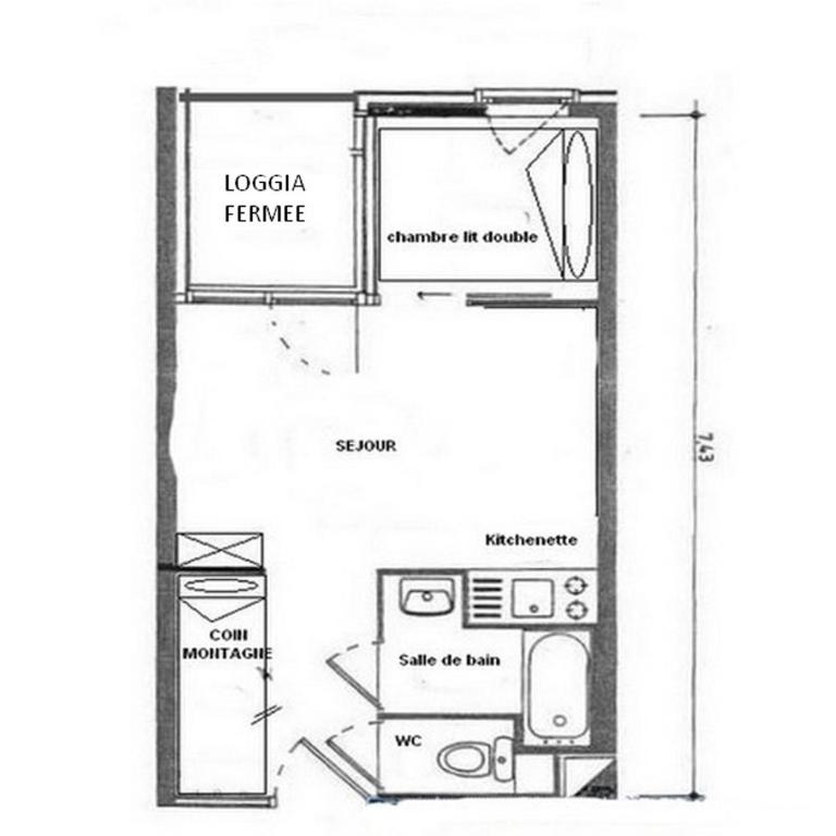 Appartement 2 pièces, départ ski aux pieds, 4 pers, Balcon sud - FR-1-344-834 - Apartment - 2